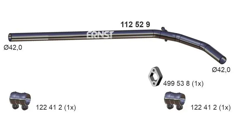 Handler.Part Exhaust pipe ERNST 112529 1