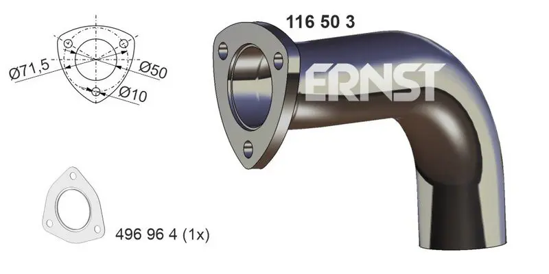 Handler.Part Exhaust pipe ERNST 116503 1