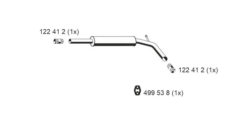 Handler.Part Middle silencer ERNST 121101 1