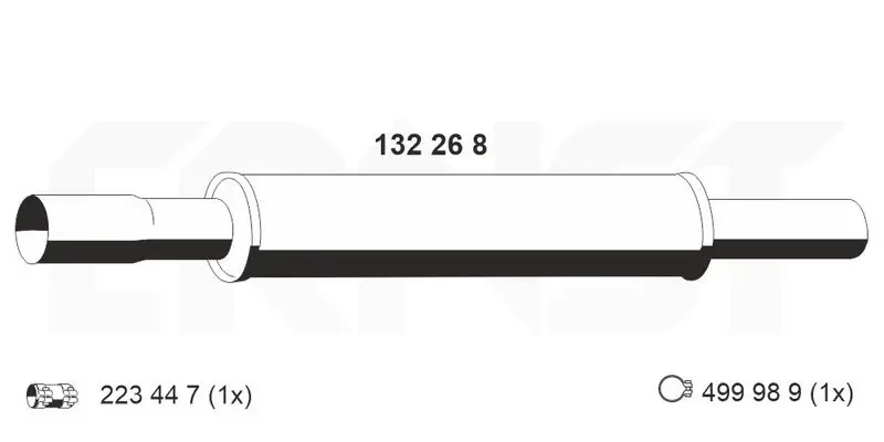 Handler.Part Front silencer ERNST 132268 1