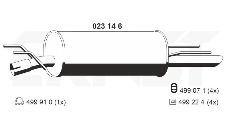 Handler.Part End silencer ERNST 023146 1