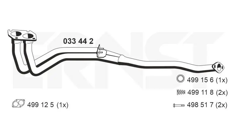 Handler.Part Exhaust pipe ERNST 033442 1