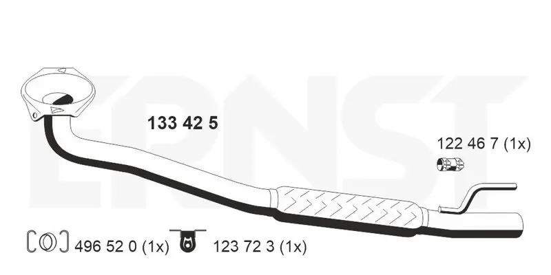 Handler.Part Exhaust pipe ERNST 133425 1