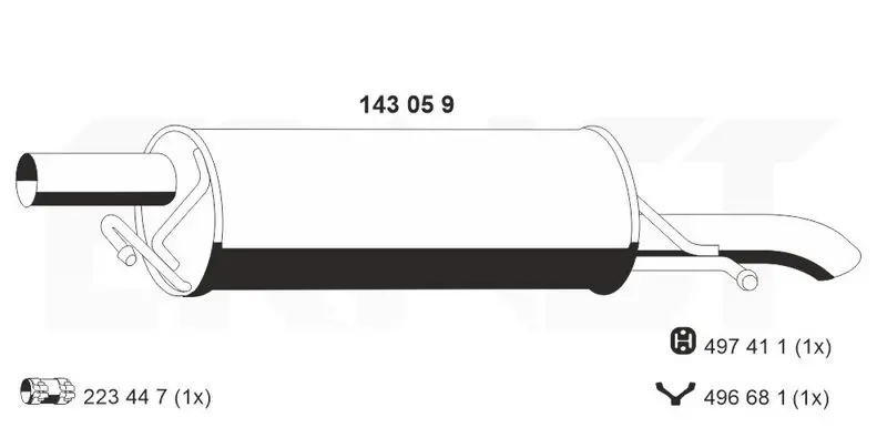 Handler.Part End silencer ERNST 143059 1