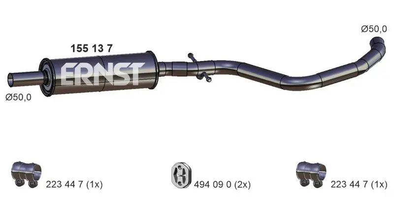 Handler.Part Middle silencer ERNST 155137 1