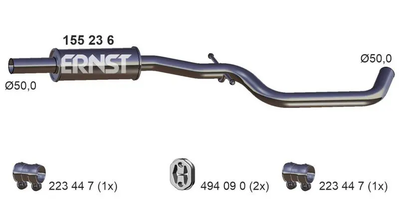 Handler.Part Middle silencer ERNST 155236 1