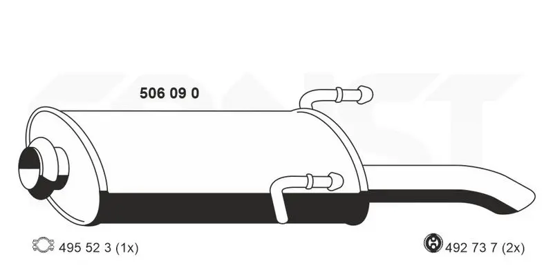 Handler.Part End silencer ERNST 506090 1