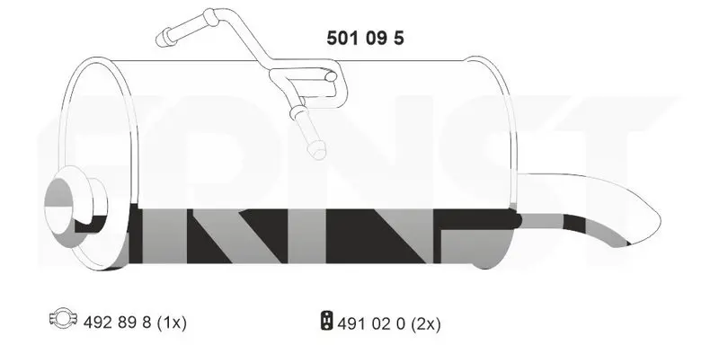 Handler.Part End silencer ERNST 501095 1