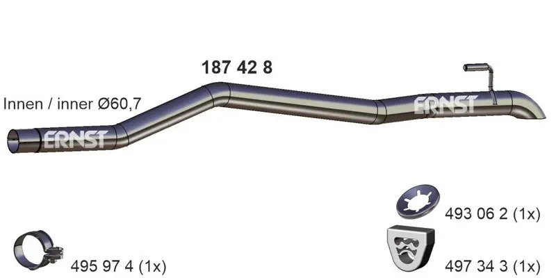 Handler.Part Exhaust pipe ERNST 187428 1