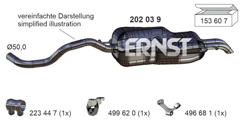 Handler.Part End silencer ERNST 202039 1