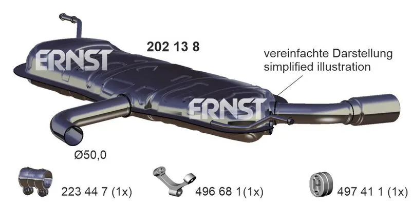 Handler.Part End silencer ERNST 202138 1