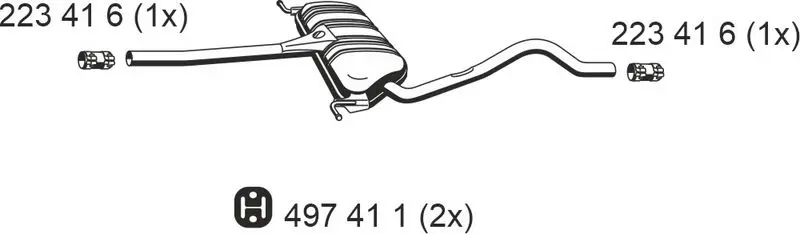 Handler.Part Middle silencer ERNST 204217 1