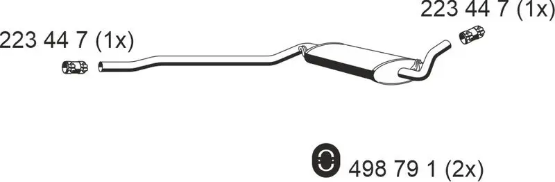 Handler.Part Middle silencer ERNST 223027 1