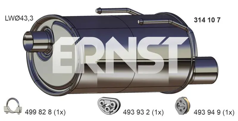 Handler.Part End silencer ERNST 314107 1