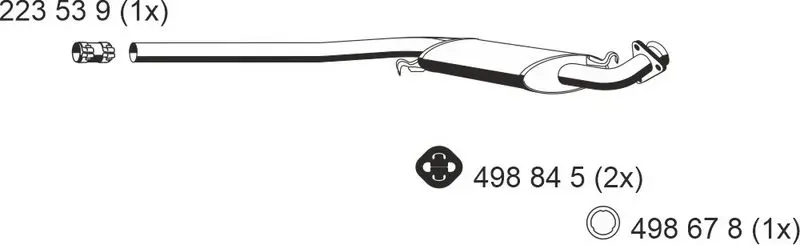 Handler.Part Middle silencer ERNST 234023 1