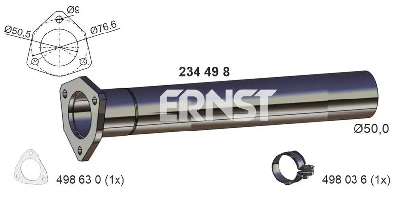 Handler.Part Exhaust pipe ERNST 234498 1