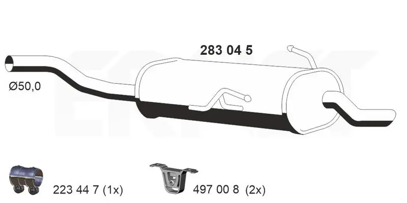 Handler.Part End silencer ERNST 283045 1