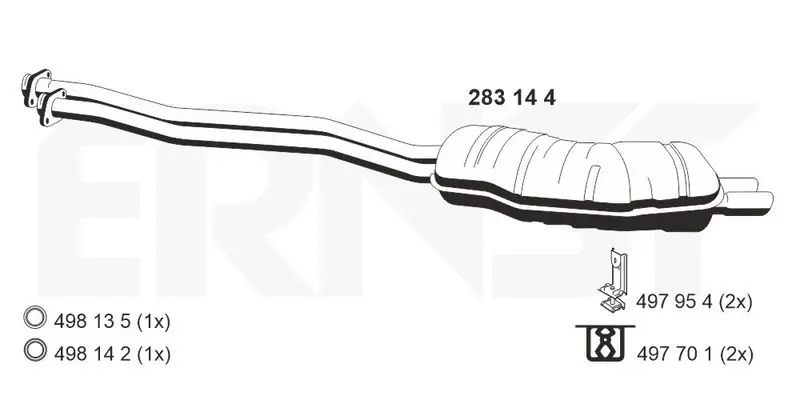 Handler.Part End silencer ERNST 283144 1