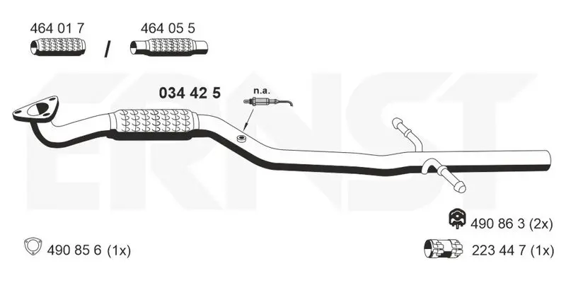 Handler.Part Exhaust pipe ERNST 034425 1