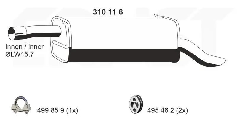 Handler.Part End silencer ERNST 310116 1