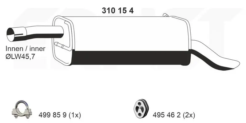 Handler.Part End silencer ERNST 310154 1