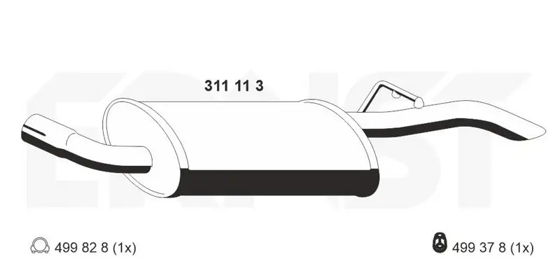 Handler.Part End silencer ERNST 311113 1