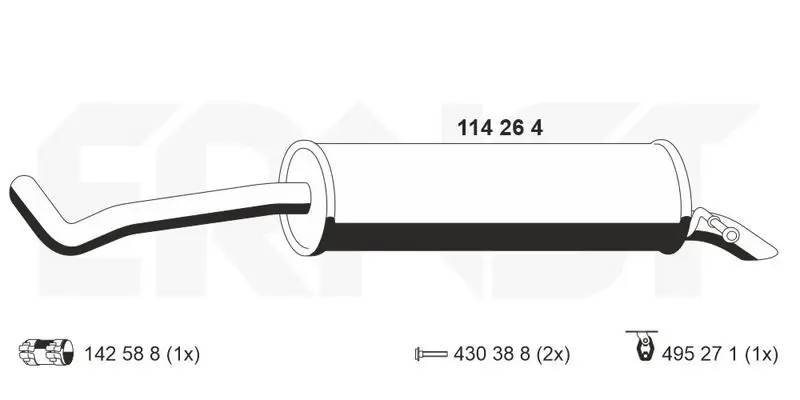 Handler.Part End silencer ERNST 114264 1