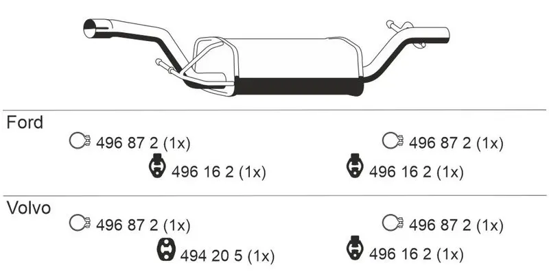 Handler.Part Middle silencer ERNST 313162 1