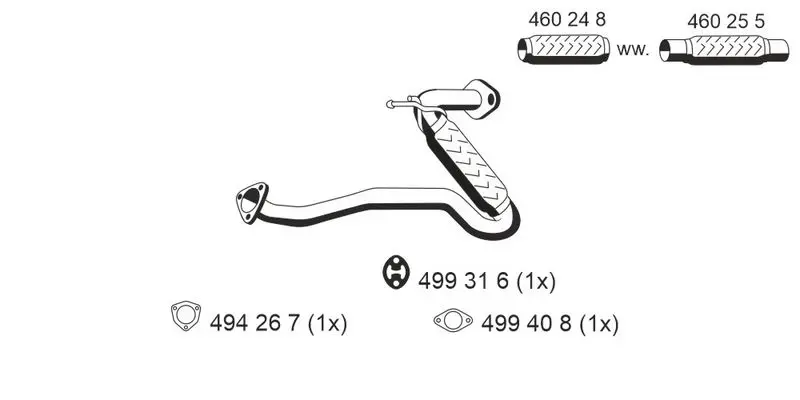 Handler.Part Exhaust pipe ERNST 330428 1