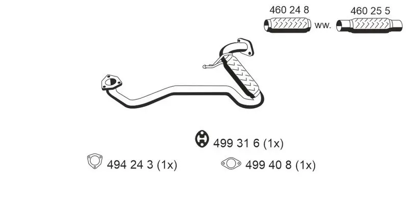 Handler.Part Exhaust pipe ERNST 330435 1