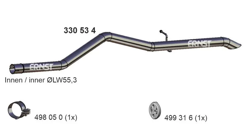 Handler.Part Exhaust pipe ERNST 330534 1