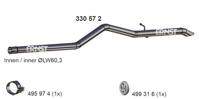 Handler.Part Exhaust pipe ERNST 330572 1