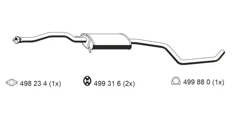 Handler.Part Middle silencer ERNST 342223 1