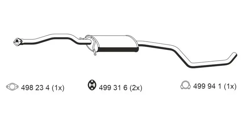 Handler.Part Middle silencer ERNST 342261 1