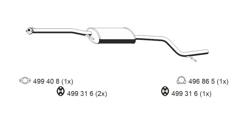 Handler.Part Middle silencer ERNST 343213 1