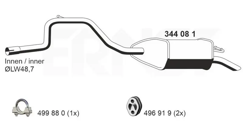 Handler.Part End silencer ERNST 344081 1