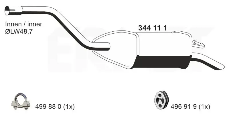 Handler.Part End silencer ERNST 344111 1