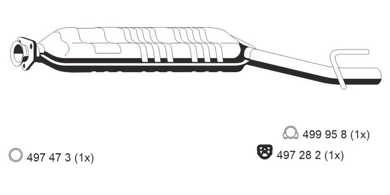 Handler.Part Middle silencer ERNST 351133 1