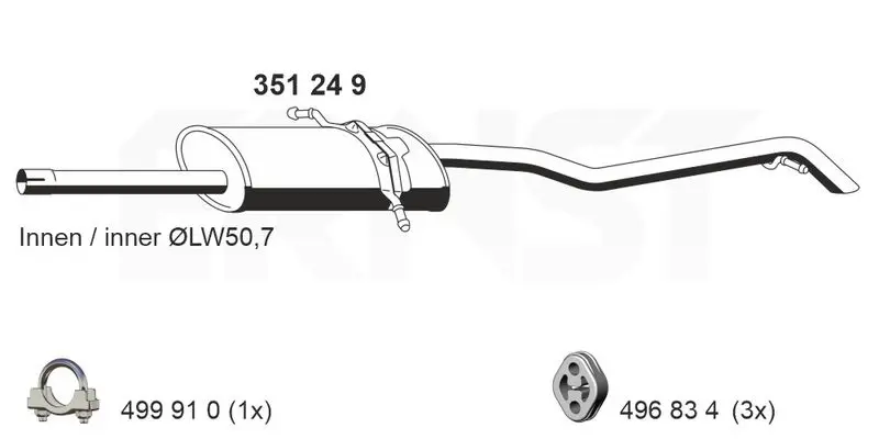 Handler.Part End silencer ERNST 351249 1