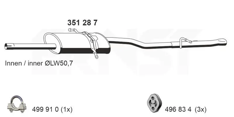 Handler.Part End silencer ERNST 351287 1