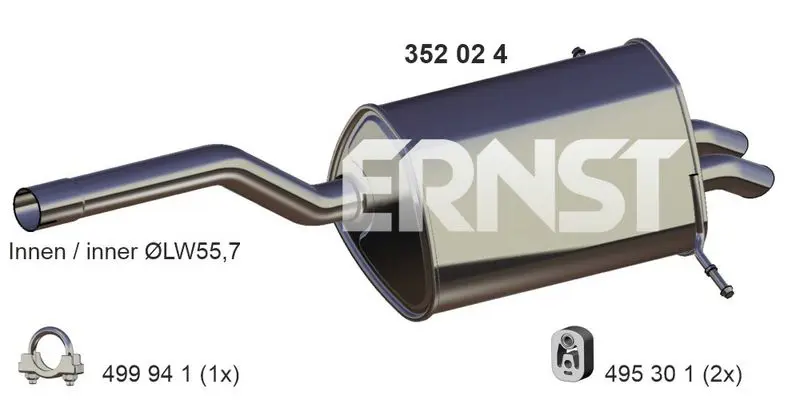 Handler.Part End silencer ERNST 352024 1