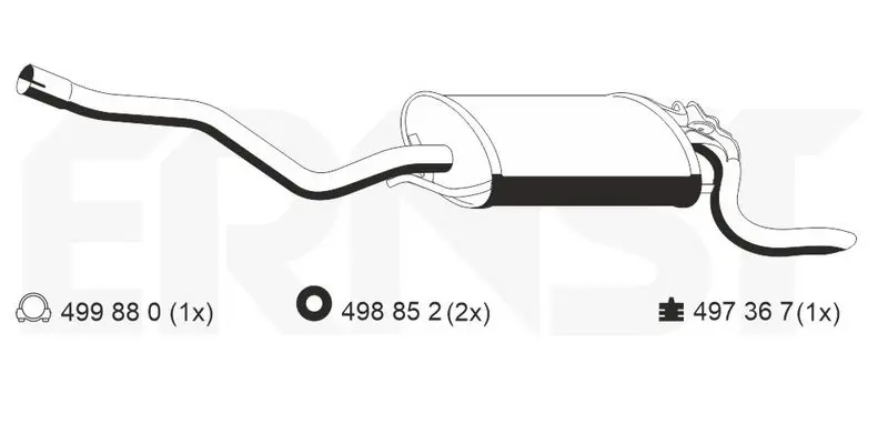 Handler.Part End silencer ERNST 353014 1