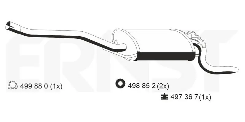 Handler.Part End silencer ERNST 353106 1