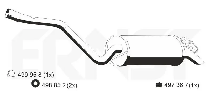 Handler.Part End silencer ERNST 353373 1