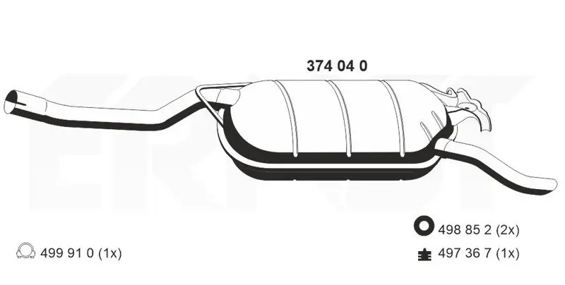 Handler.Part End silencer ERNST 374040 1