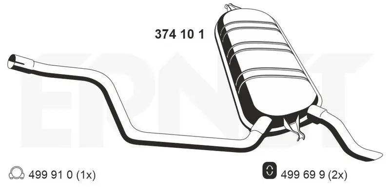 Handler.Part End silencer ERNST 374101 1