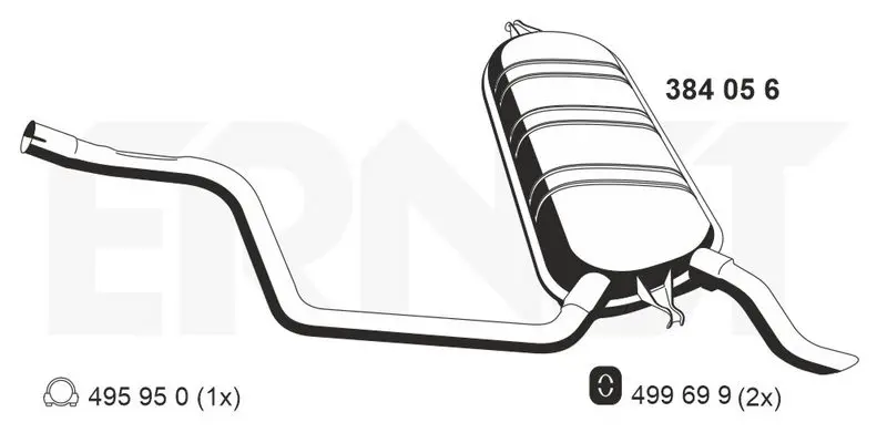 Handler.Part End silencer ERNST 384056 1