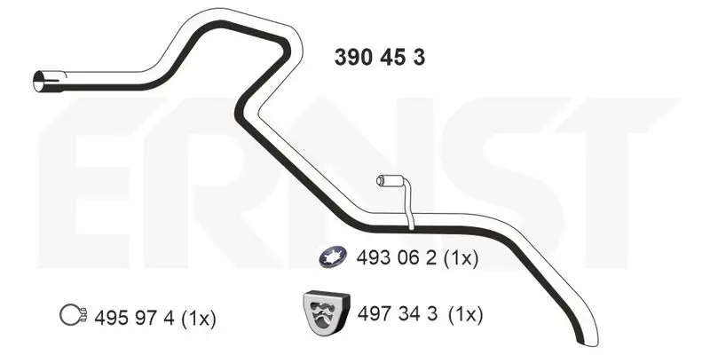 Handler.Part Exhaust pipe ERNST 390453 1
