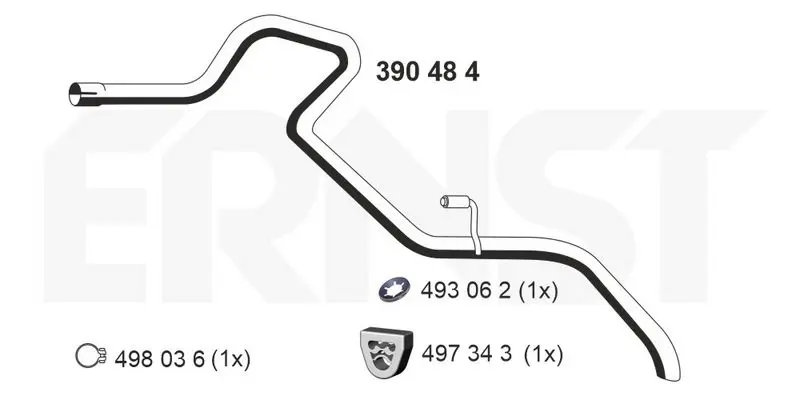 Handler.Part Exhaust pipe ERNST 390484 1
