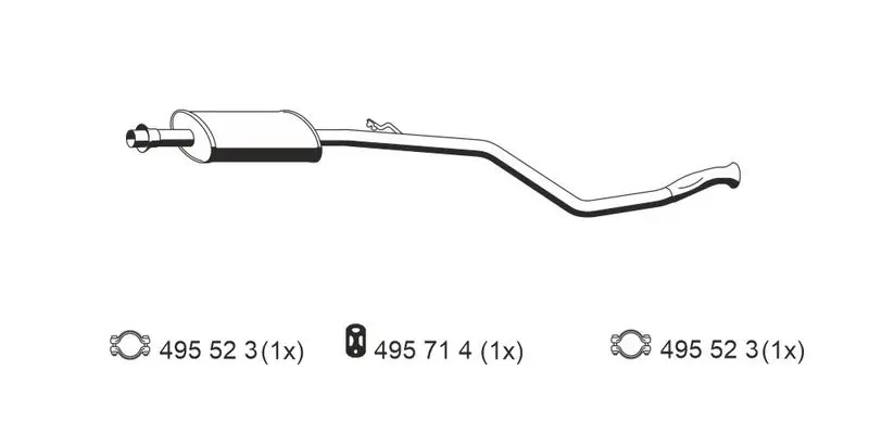 Handler.Part Middle silencer ERNST 500029 1